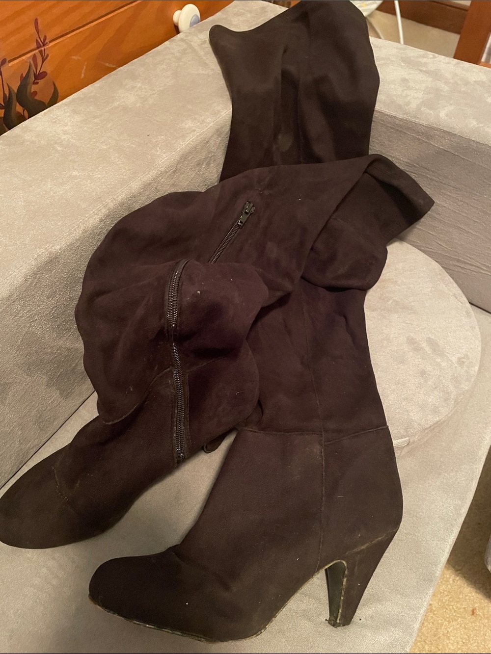 Tall black boots